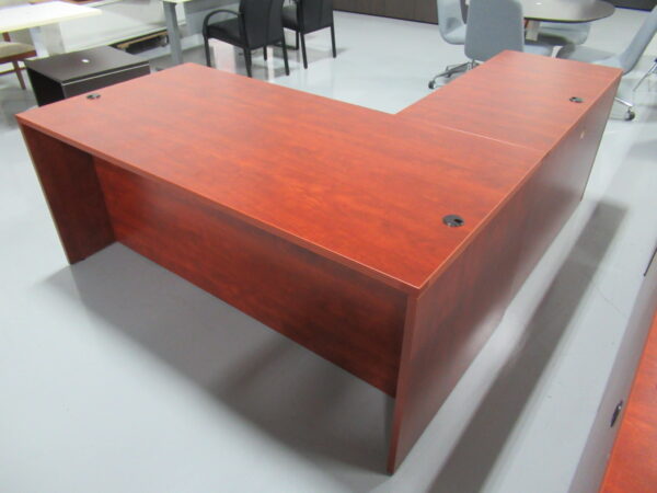 Cherry L-Shape Desk 36x72, 24x42 - Image 3