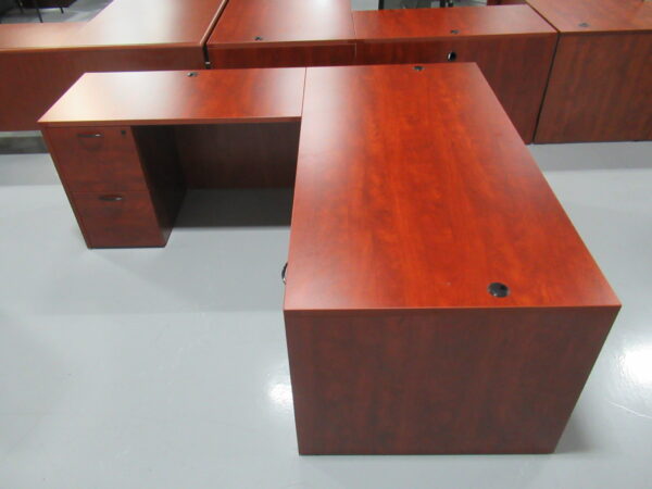 Cherry L-Shape Desk 36x72, 24x42 - Image 4