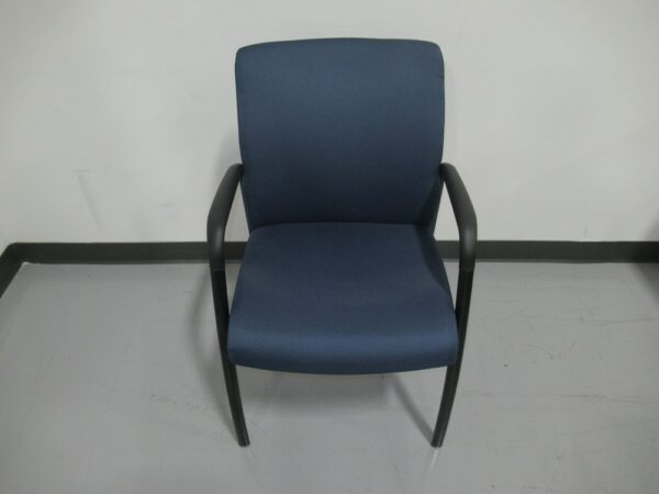 HON Guest Chair w/ arms - Navy Blue fabric - Image 2