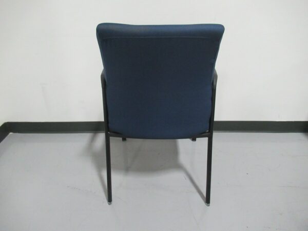 HON Guest Chair w/ arms - Navy Blue fabric - Image 3