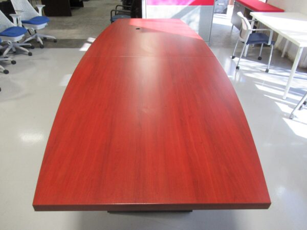 2-Piece Boat Shape Cherry Conference Table- 10 FT