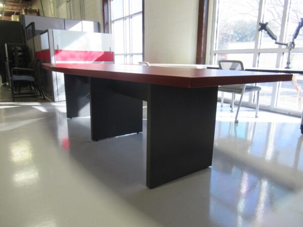 2-Piece Boat Shape Cherry Conference Table- 10 FT - Image 3