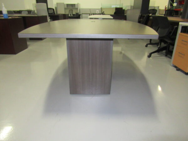 Boat Shape Gray Conference Table- 7 FT - Image 4