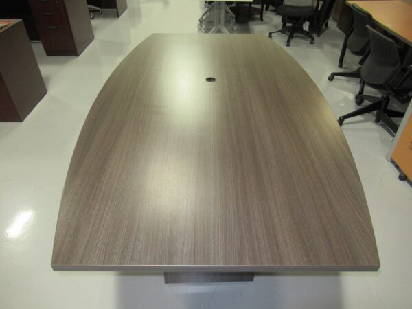 Boat Shape Gray Conference Table- 7 FT - Image 3