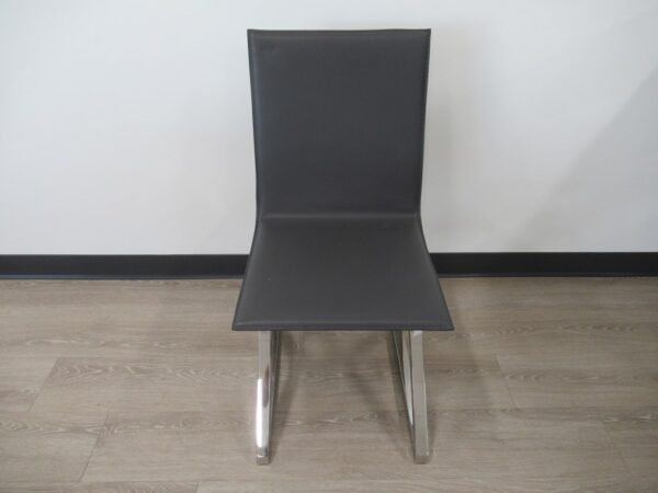 Gray Pleather Guest Chair w/ Chrome base - Image 2