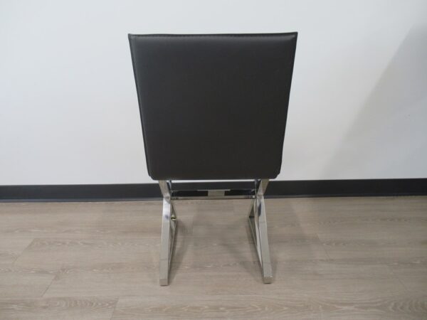 Gray Pleather Guest Chair w/ Chrome base - Image 3