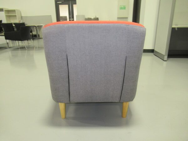 Club Chair - Gray w/ Red - Image 3