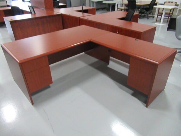 Cherry L-Shape Desk - Image 4