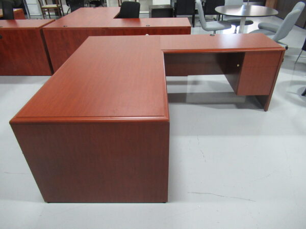 Cherry L-Shape Desk - Image 5