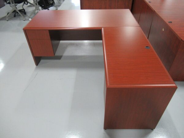 Cherry L-Shape Desk - Image 2