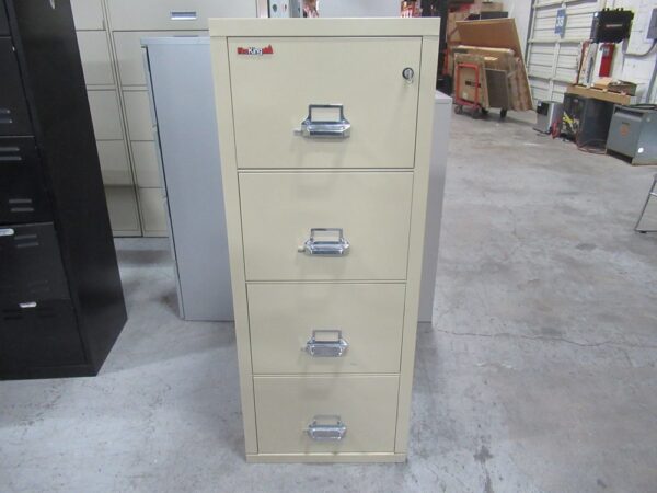 Fire King 4-Drawer Vertical File - Cream