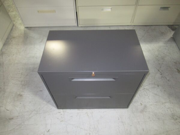 HON 2-Drawer Lateral File - 30"W, Gray - Image 2