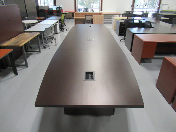18 FT x 60"W Espresso Conference Table - Image 2