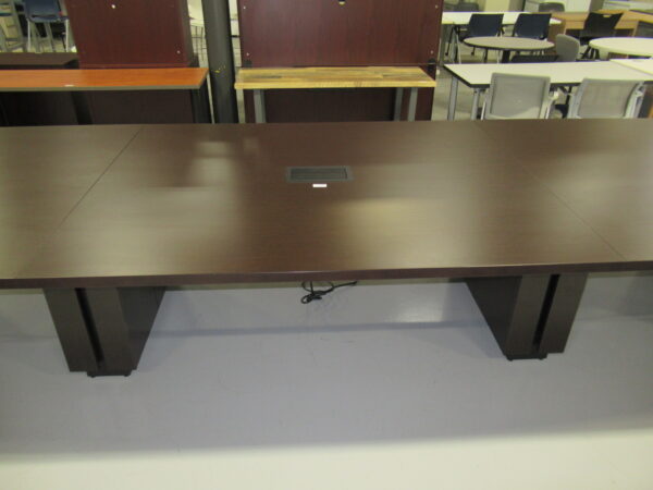 18 FT x 60"W Espresso Conference Table - Image 10
