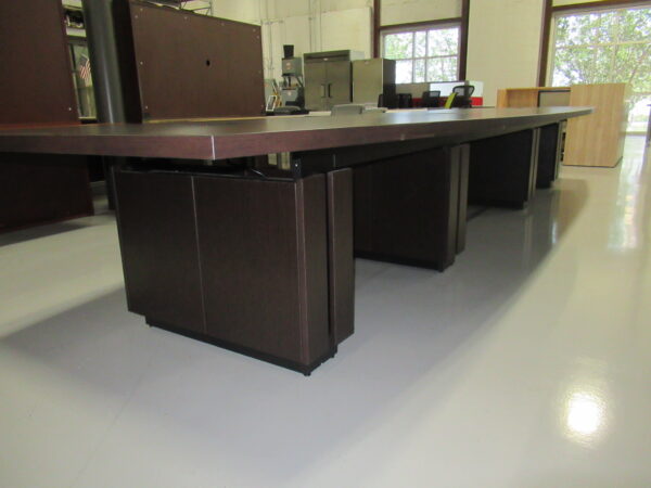 18 FT x 60"W Espresso Conference Table - Image 4
