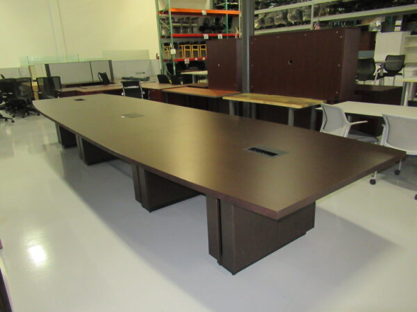 18 FT x 60"W Espresso Conference Table