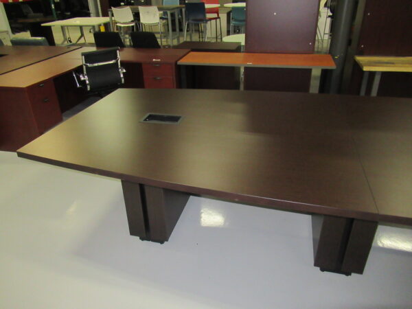 18 FT x 60"W Espresso Conference Table - Image 9