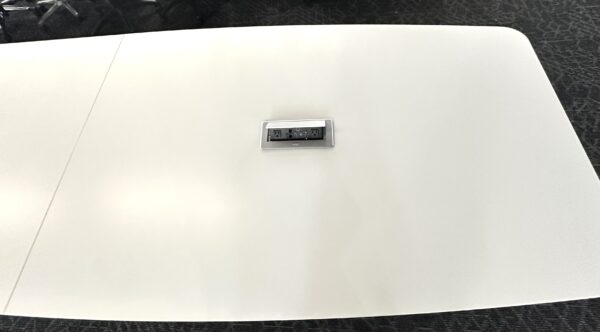 Large White OS Conference Table - 48"W x 20FT - Power Grommets - Image 5