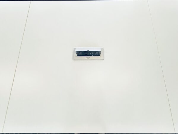 Large White OS Conference Table - 48"W x 20FT - Power Grommets - Image 6