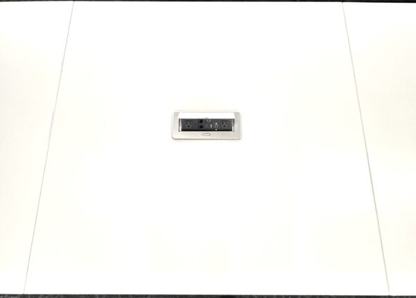 Large White OS Conference Table - 48"W x 20FT - Power Grommets - Image 7