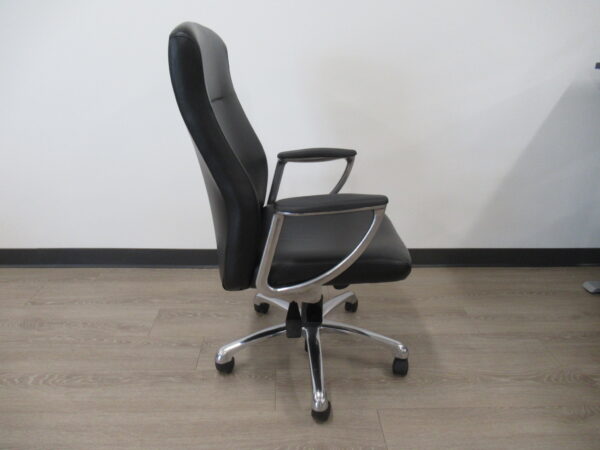 Global Black Pleather Task Chair - Image 4