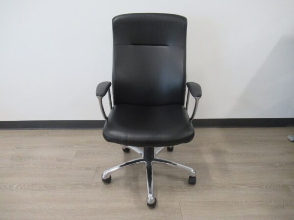 Global Black Pleather Task Chair - Image 2