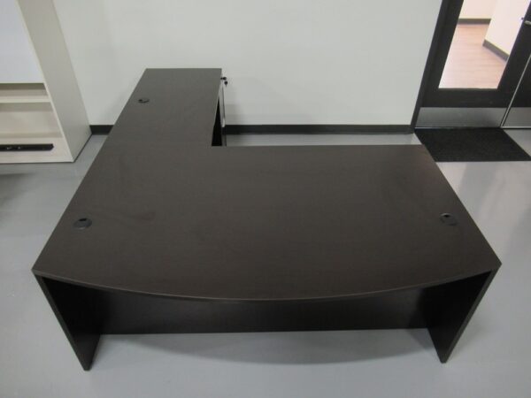 OTG Bowfront L-Shape Desk Espresso