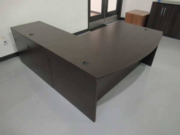 OTG Bowfront L-Shape Desk Espresso - Image 3