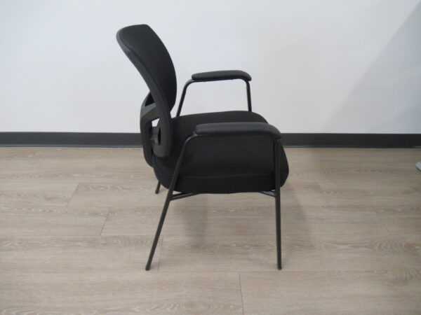 OTG Mesh Back Guest Chair - Black w/ Pleather Arms - Image 4