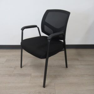 OTG Mesh Back Guest Chair - Black w/ Pleather Arms