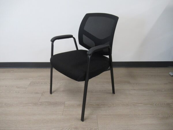 OTG Mesh Back Guest Chair - Black w/ Pleather Arms