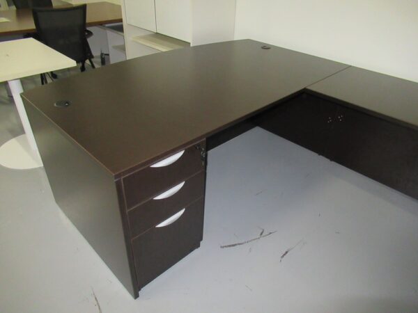 OTG Bowfront U-Shape Desk Espresso - Image 3