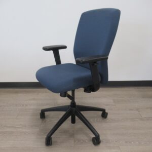 Knoll Task Chair - Blue Fabric w/ black frame