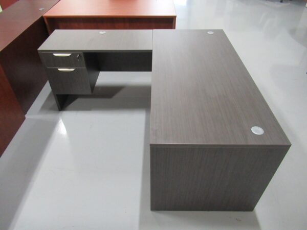 NDI L-Shape Desk - 30x66, 24x42 w/ BF ped - Image 3