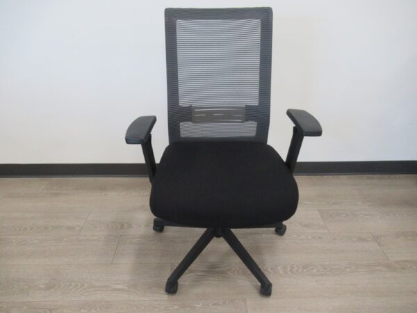 Mesh Back Task Chair - Grey/Black Mesh Back w/ Black Fabric Seat - Image 2