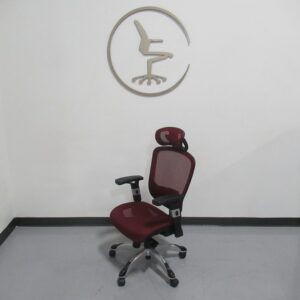 Hyken High Back Mesh Office Chair - Red/Black/Silver