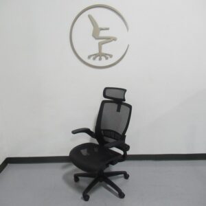 High Back Mesh Office Chair w/headrest - Black