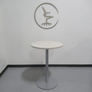 Steelcase 30" Round High-top Table - White/Silver